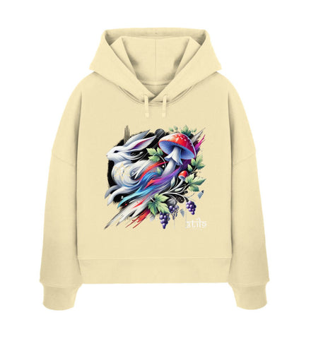 Shroom - Bunny - Womens Organic Boxcut Hoodie ST/ST - 3til9 Clothing