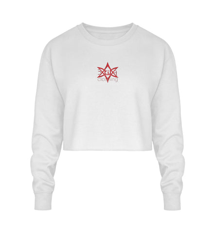 Unicursal Hexagram Logo - Crop Sweatshirt Embroidered - 3til9 Clothing