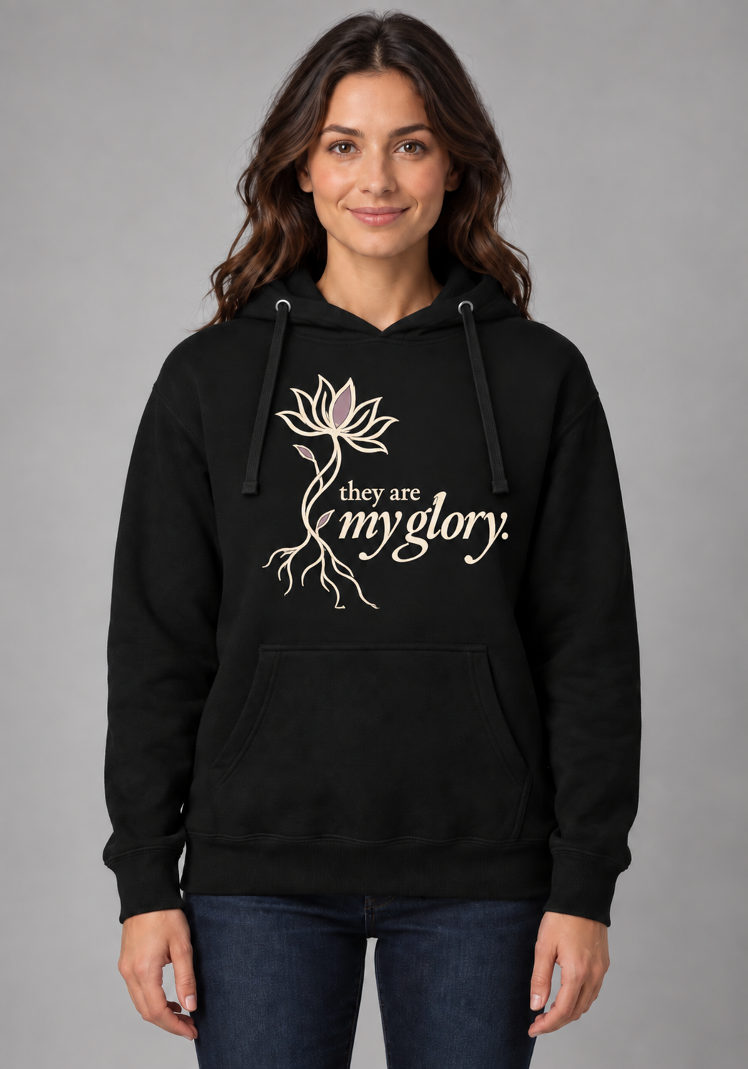 Lily My Glory - illustrated size S fit on a model; digital product illustration.