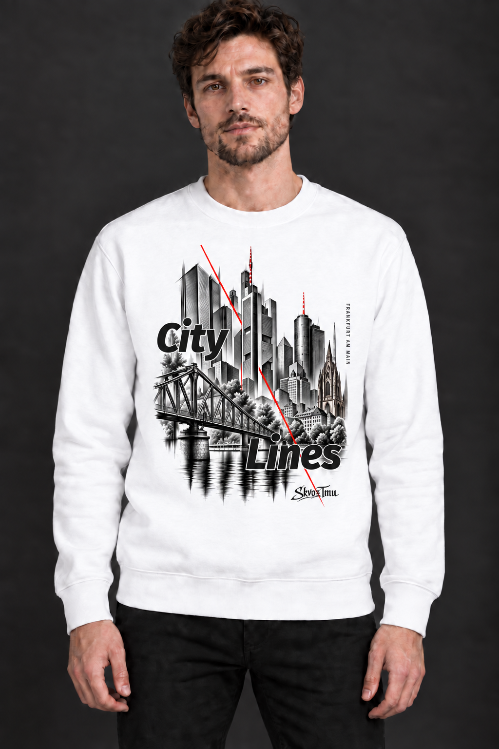City Lines - White Cotton Heritage M2480 size S, digital garment illustration