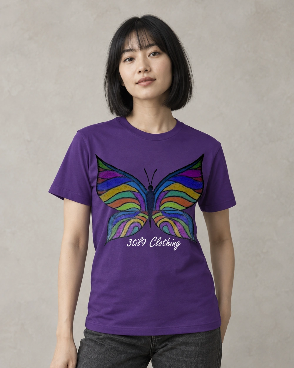 Butterfly - Purple, digital wearing preview