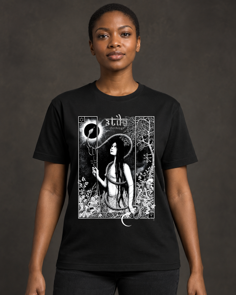 Serpent Bearer - Black, digital wearing preview