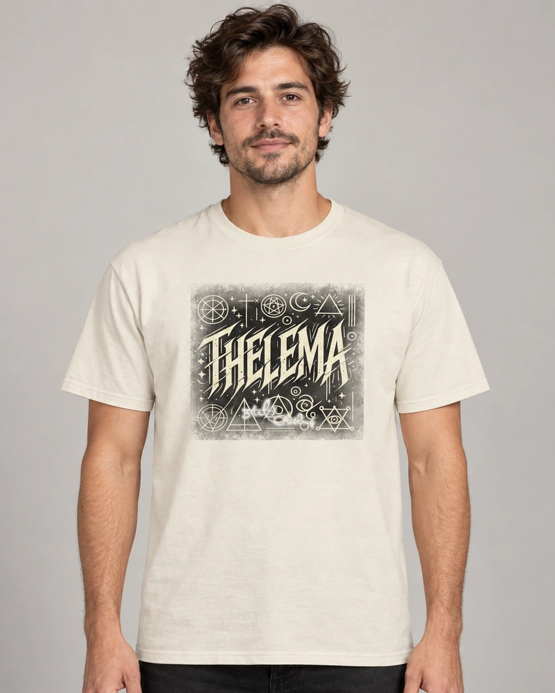 Thelema 2019 Tee - Natural, digital wearing preview